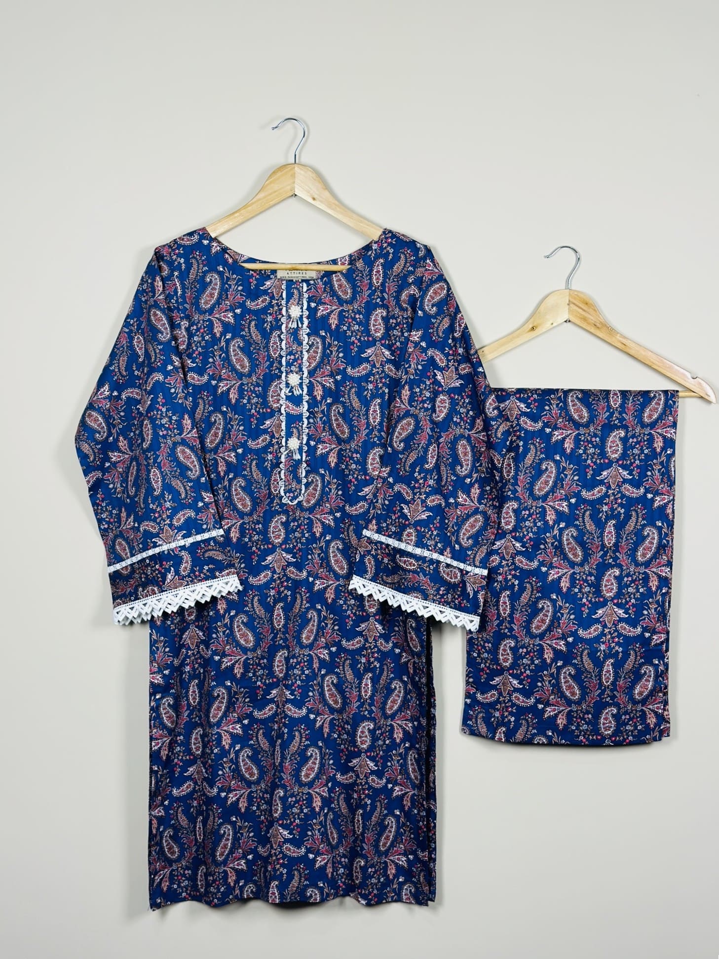 ARA-610-Blue-2Pc-Ready To Wear Digital Printed Doria Lawn Dress