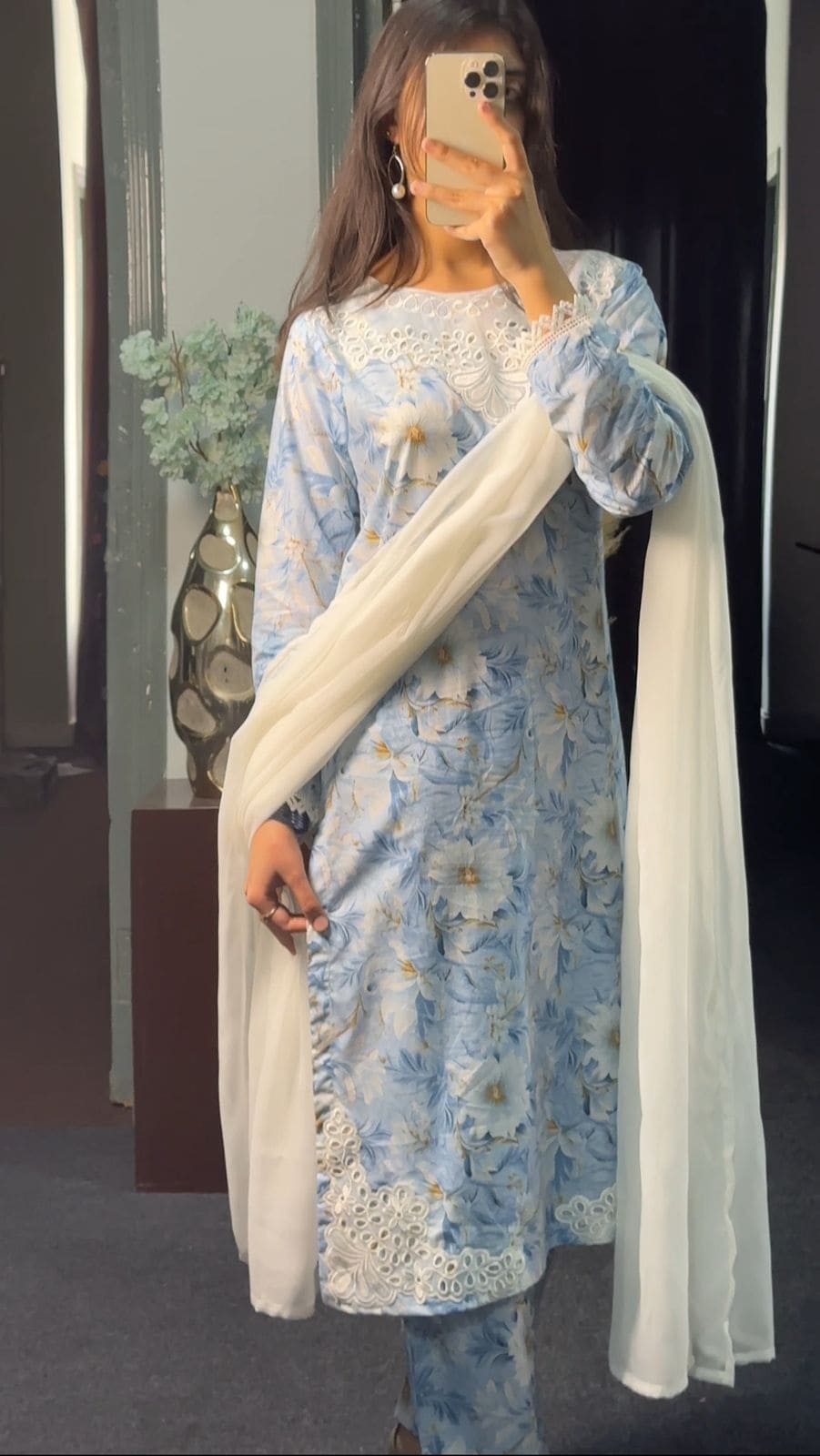 ARA-605-Blue-3PC-Ready To Wear Lawn Dress